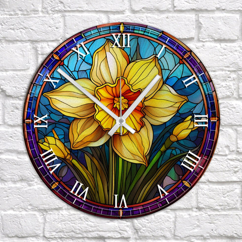 Daffodil Suncatcher Effect Clock